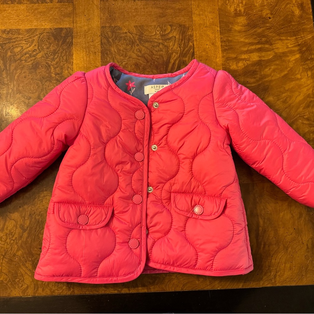 Aden + Anais Bright Pink Kids Puffer Jacket